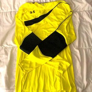 Yellow Under Armour Heat Gear With Elbow Pads